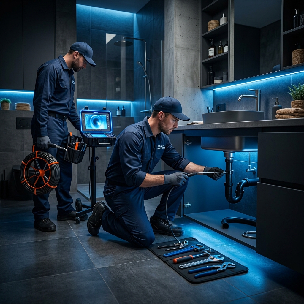 Équipe Aquavlot — Débouchage professionnel de canalisations en Wallonie