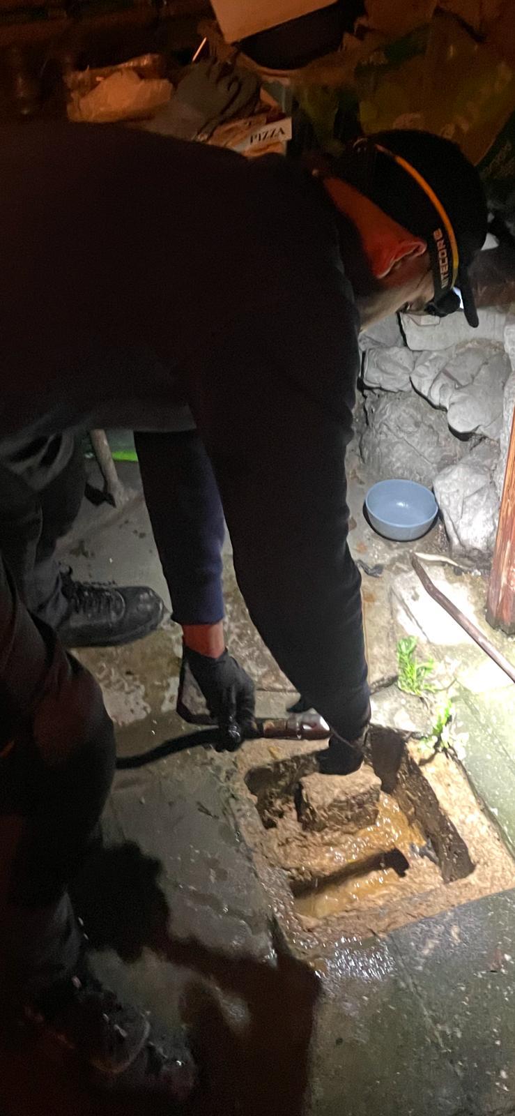 Intervention nuit canalisation bloquee schaerbeek