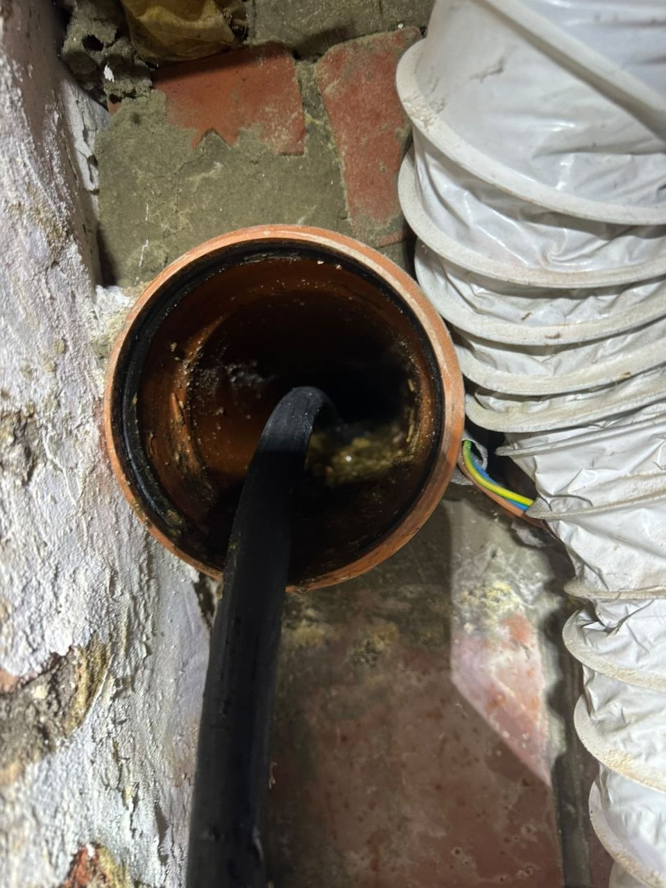 Intervention de curage canalisation en cave avec flexible professionnel Braine-l'Alleud